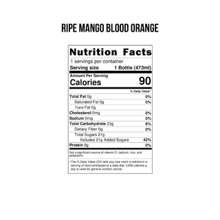 Mash Sparkling Fruit Drink, Mango Blood Orange, 16oz (Pack of 12)