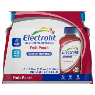 Electrolit Electrolyte Hydration Beverage, Fruit Punch, 12oz - Multi-Pack