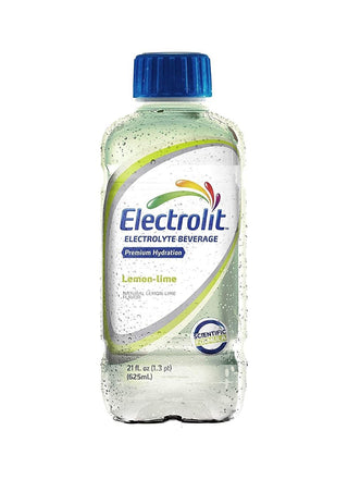 Electrolit Electrolyte Hydration Beverage, Lemon/Lime, 21oz (Pack of 12)