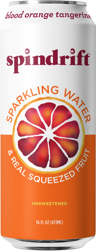 Spindrift Fruit Flavored Sparkling Water, Blood Orange Tangerine, 16oz (Pack of 12)