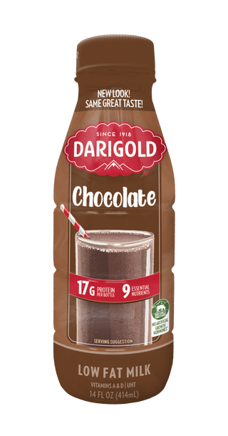 Darigold Shelf Stable Low Fat Flavored Milk, Chocolate, 14oz (Pack of 12)
