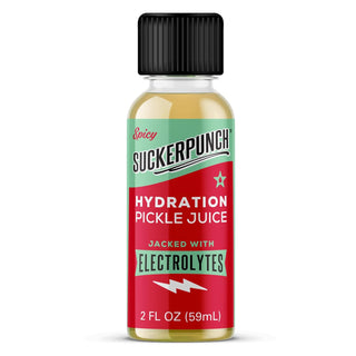 SuckerPunch Electrolyte Pickle Juice Shot, Spicy Pepper, 2oz (Pack of 12)