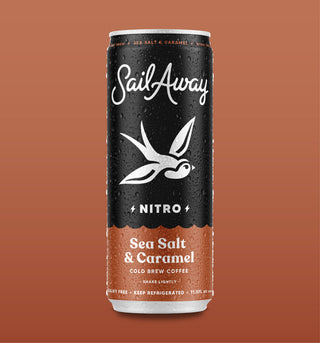 Sail Away Cold Brew Nitro Coffee, Sea Salt & Caramel, 11.5oz (Pack of 12)