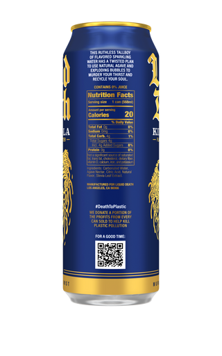 Liquid Death Sparkling Water, Killer Cola, 19.2oz King Size (Pack of 12)