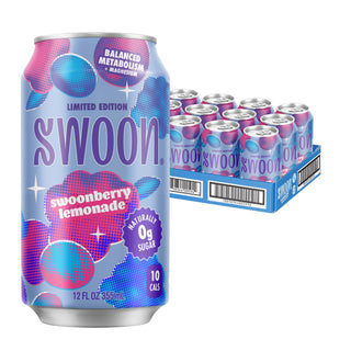 SWOON Sugar Free Lemonade, Swoonberry, 12oz (Pack of 12)