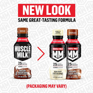 Muscle Milk Genuine 25g Protein Shake, Strawberries N Creme, 14oz (Pack of 12)