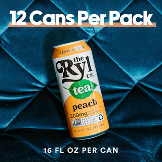 RYL Iced Tea, Peach, 16oz (Pack of 12)