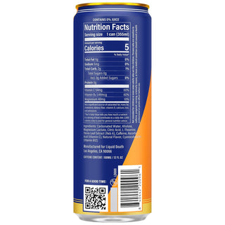 Liquid Death Sparkling Energy, Orange Horror, 12oz (Pack of 12)