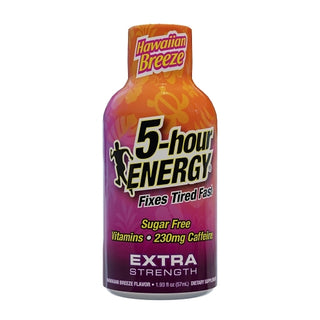 5-Hour Energy Shot Extra Strength Hawaiian Breeze, 1.93 Fluid Ounce, 12 Per Pack, 18 Per Case