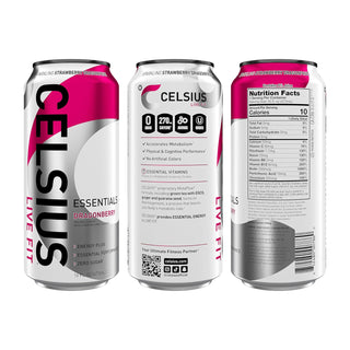CELSIUS ESSENTIALS Sparkling Energy Drink, Dragonberry, 16oz (Pack of 12)