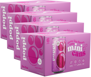 Poppi Prebiotic Soda, Doc Pop, 7.5oz Mini Cans - Multi-Pack