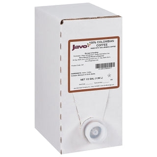 Javo Beverage 100% Colombian Bag In Box, 0.5 Gallon, 2 Per Case