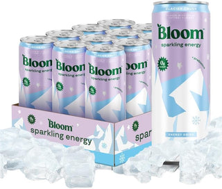 Bloom Sparkling Energy Drink, Glacier Crush, 12oz (Pack of 12)