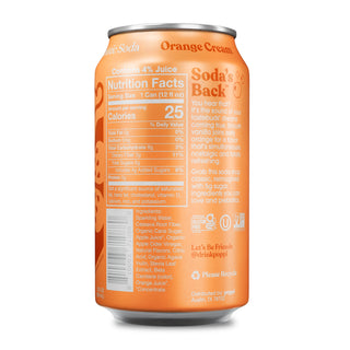 Poppi Prebiotic Soda, Orange Cream, 12oz (Pack of 12)
