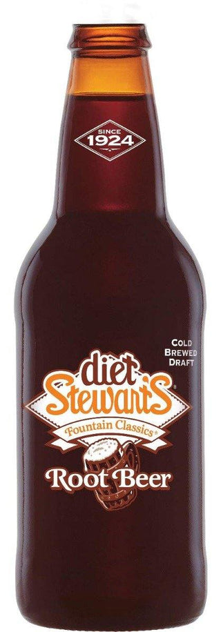 Stewart's Original Fountain Classics, DIET Root Beer, 12oz (Pack of 12)