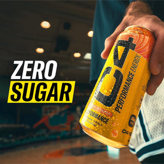 Cellucor C4 Performance Zero Sugar Energy Drink, Orange Slice, 16oz (Pack of 12)