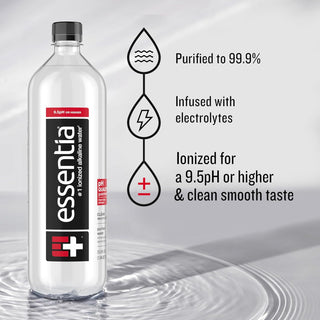 Essentia Ionized Alkaline 9.5 pH Bottled Water, 16.9oz (Pack of 24)