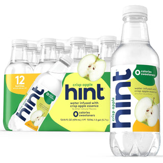 Hint Fruit-Infused Water, Crisp Apple, 16oz (Pack of 12)