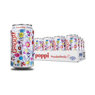 Poppi Prebiotic Soda, Punch Pop, 12oz (Pack of 12)