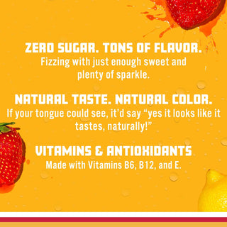 Sparkling Ice Flavored Sparkling Water, Strawberry Lemonade, 17 oz (Pack of 12)