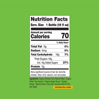 Just Ice Tea, Honey Green Tea, 16oz (Pack of 12)