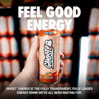 Ghost Energy Drink, Peaches, 16oz (Pack of 12)