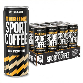 Throne Sport Cold Brew Coffee 10g Protein, Coffee Latte, 11oz (Pack of 12)