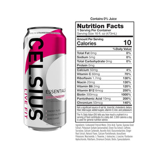 CELSIUS ESSENTIALS Sparkling Energy Drink, Dragonberry, 16oz (Pack of 12)