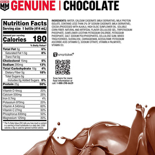 Muscle Milk Genuine 25g Protein Shake, Chocolate, 14 oz (Pack of 12)
