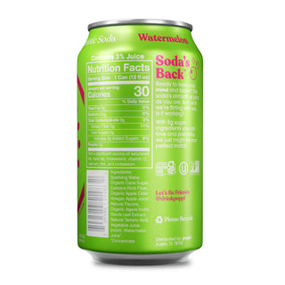Poppi Prebiotic Soda, Watermelon, 12 oz (Pack of 12)