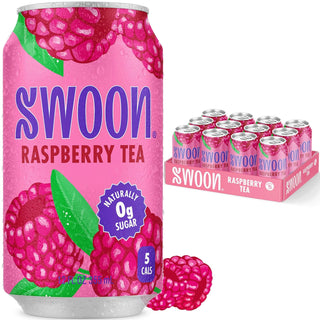 SWOON Sugar Free Iced Tea, Raspberry Tea, 12oz (Pack of 12)