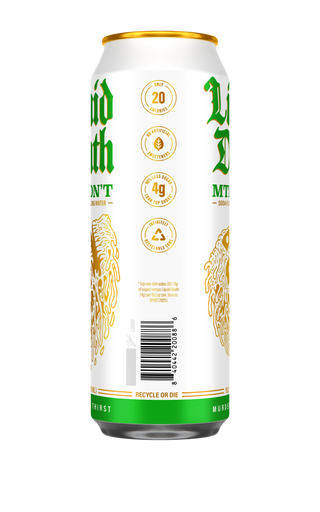 Liquid Death Sparkling Water, MTN Don't, 19.2oz (Pack of 12)