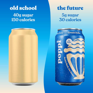 Poppi Prebiotic Soda, Cream, 12oz (Pack of 12)