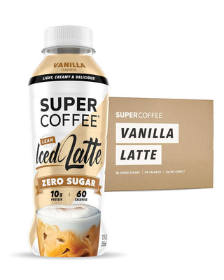 Super Coffee, Vanilla Latte, 12oz (Pack of 12)