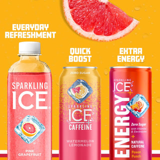 Sparkling Ice Flavored Sparkling Water, Pink Grapefruit, 17 oz (Pack of 12)