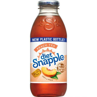 Snapple All Natural, Zero Sugar Peach Tea, 16 oz Plastic Bottles (Pack of 12)