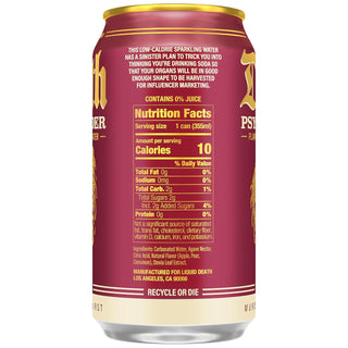 Liquid Death Flavored Sparkling Water, Psycho Cider (Apple Cinnamon), 12oz (Pack of 12)