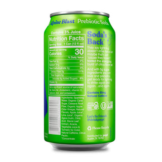 Poppi Prebiotic Soda, Alpine Blast, 12oz (Pack of 12)