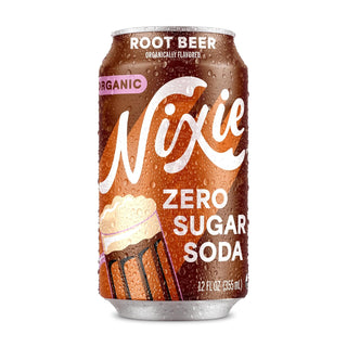 Nixie Organic Zero Sugar Soda, Root Beer, 12oz (Pack of 12)