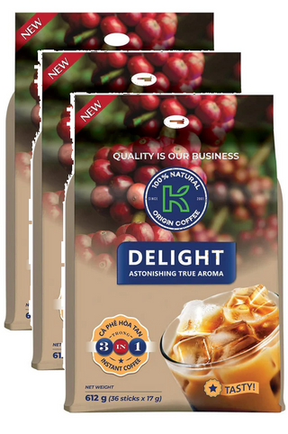 K Origin Delight Instant Coffee, 3-in-1, 612g - Multi-Pack