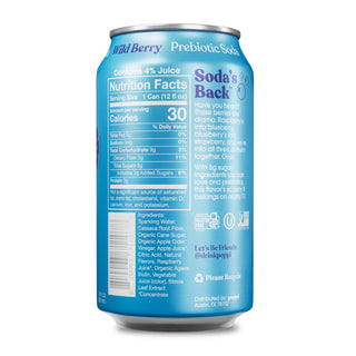 Poppi Prebiotic Soda, Wild Berry, 12 oz (Pack of 12)