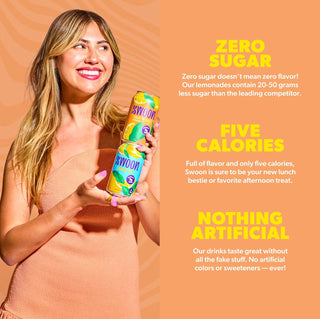 SWOON Sugar Free Iced Tea, Peach, 12oz (Pack of 12)