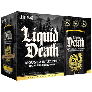 Liquid Death Sparkling Mountain Water 12oz (Pack of 12)