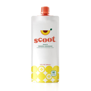 Scoot Frozen Lemonade, Peach, 3oz (Pack of 6)