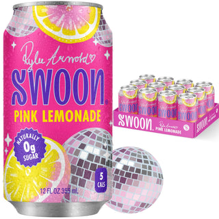 SWOON Sugar Free Lemonade, Pink Lemonade, 12oz (Pack of 12)