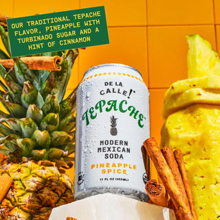 De La Calle Tepache Modern Mexican Soda, Pineapple Spice, 12oz (Pack of 12)
