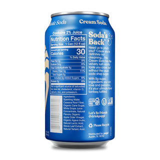 Poppi Prebiotic Soda, Cream, 12oz (Pack of 12)