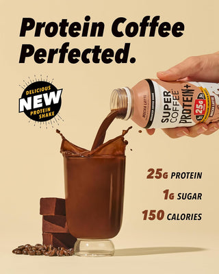 Super Coffee PROTEIN + Mocha Latte, 12oz (Pack of 12)