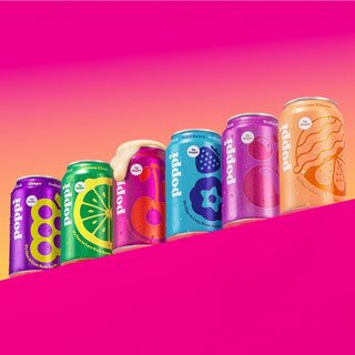Poppi Prebiotic Soda, Crowd Pleasers Variety, 12oz (Pack of 12)
