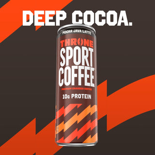 Throne Sport Cold Brew Coffee 10g Protein, Mocha Java Latte, 11oz (Pack of 12)